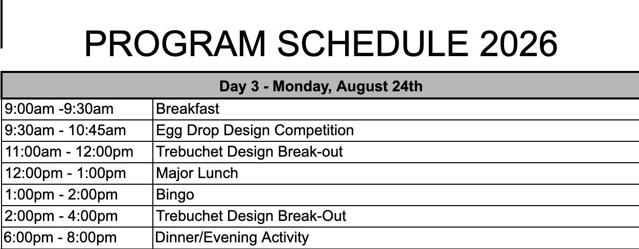 Day 3 Schedule